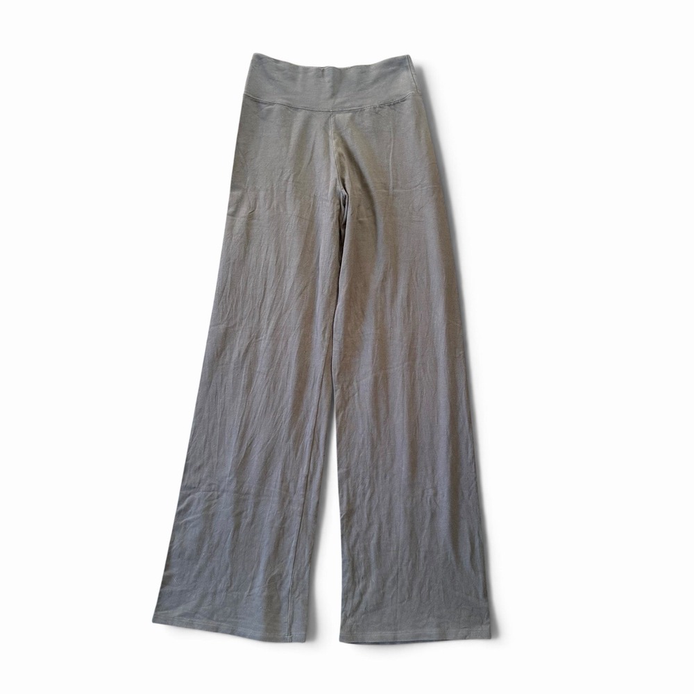 Brandy Melville Pants One Size Gray Fold Over Waist Priscilla Flare Leg S/M